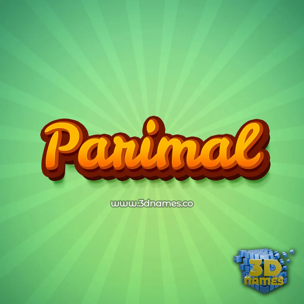 parimal in Green Rays style - 3D name wallpaper