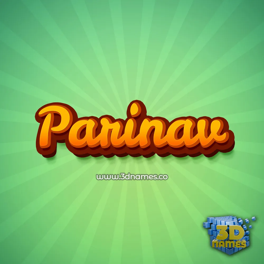 parinav in Green Rays style - 3D name wallpaper