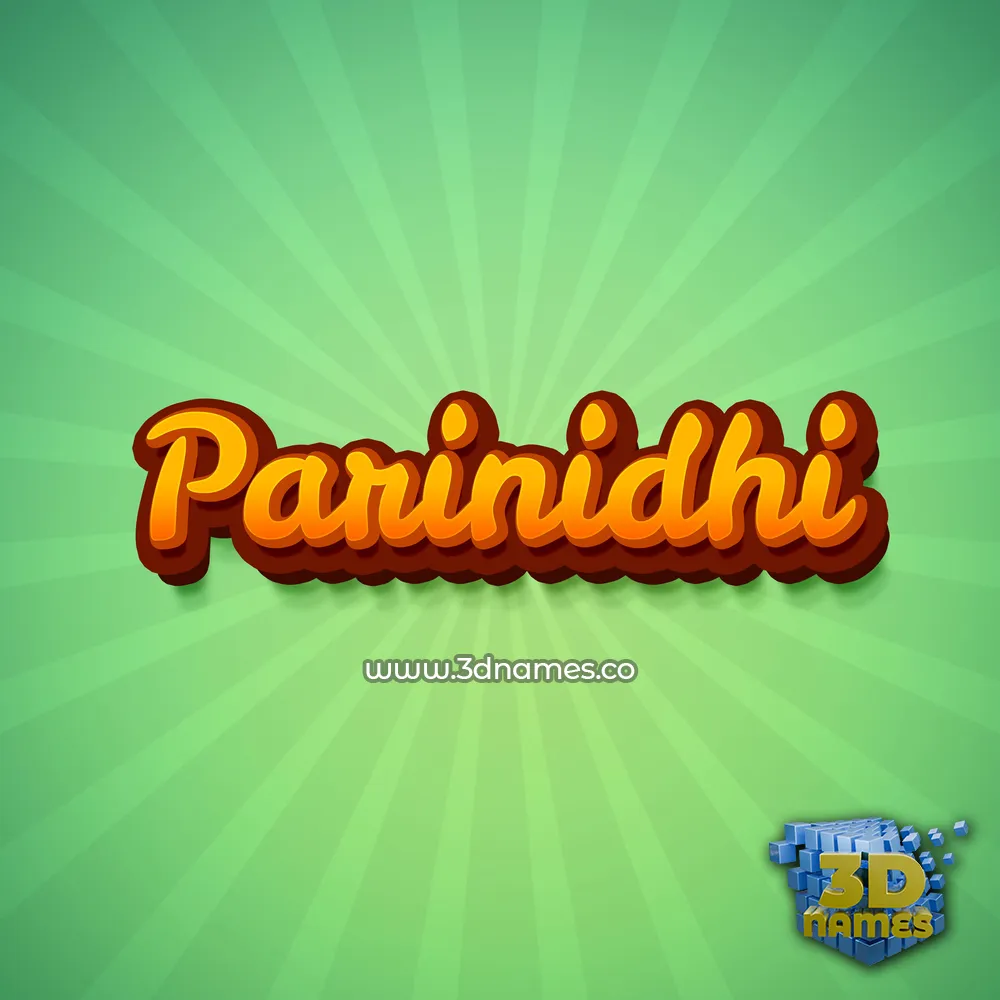 parinidhi in Green Rays style - 3D name wallpaper
