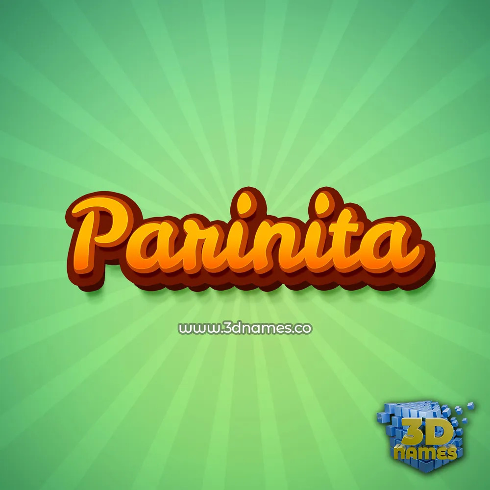 parinita in Green Rays style - 3D name wallpaper