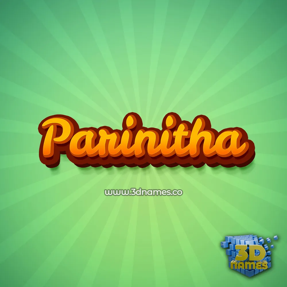 parinitha in Green Rays style - 3D name wallpaper
