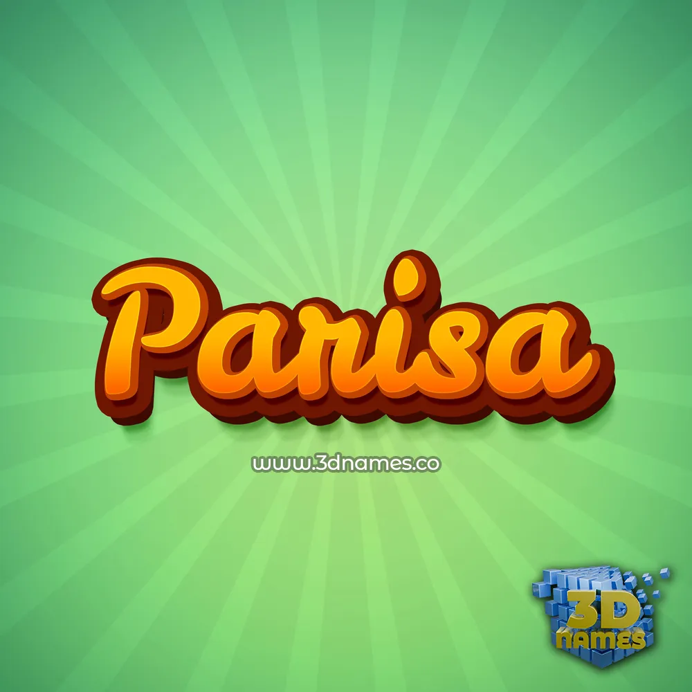 parisa in Green Rays style - 3D name wallpaper
