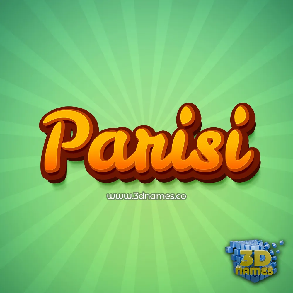 parisi in Green Rays style - 3D name wallpaper