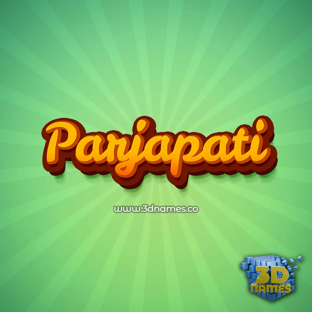 parjapati in Green Rays style - 3D name wallpaper
