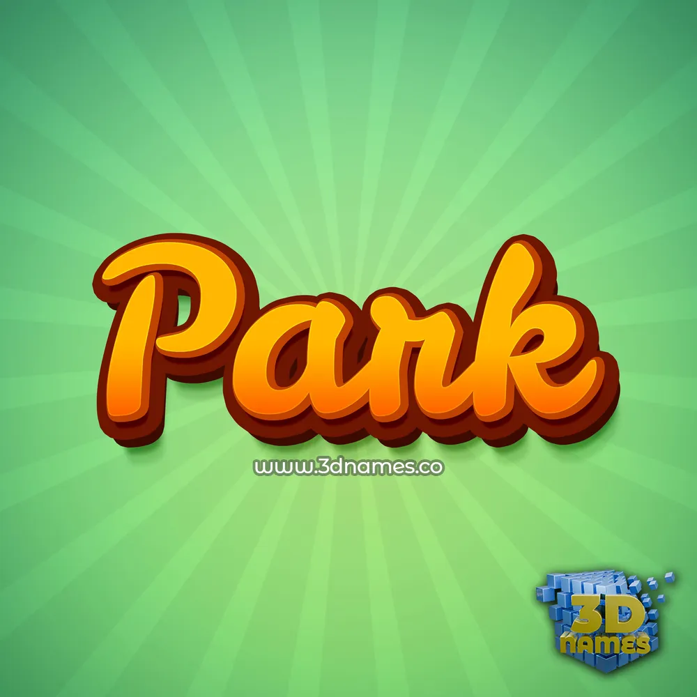 park in Green Rays style - 3D name wallpaper