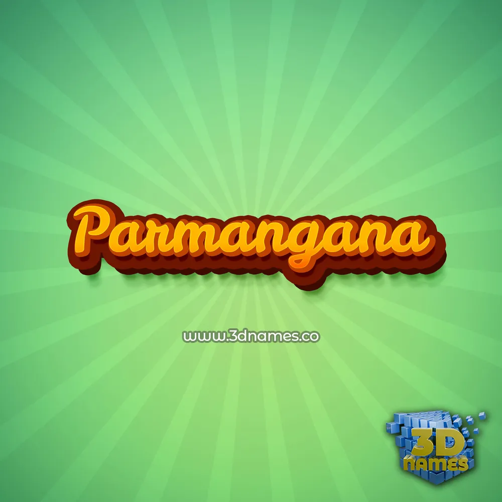 parmangana in Green Rays style - 3D name wallpaper