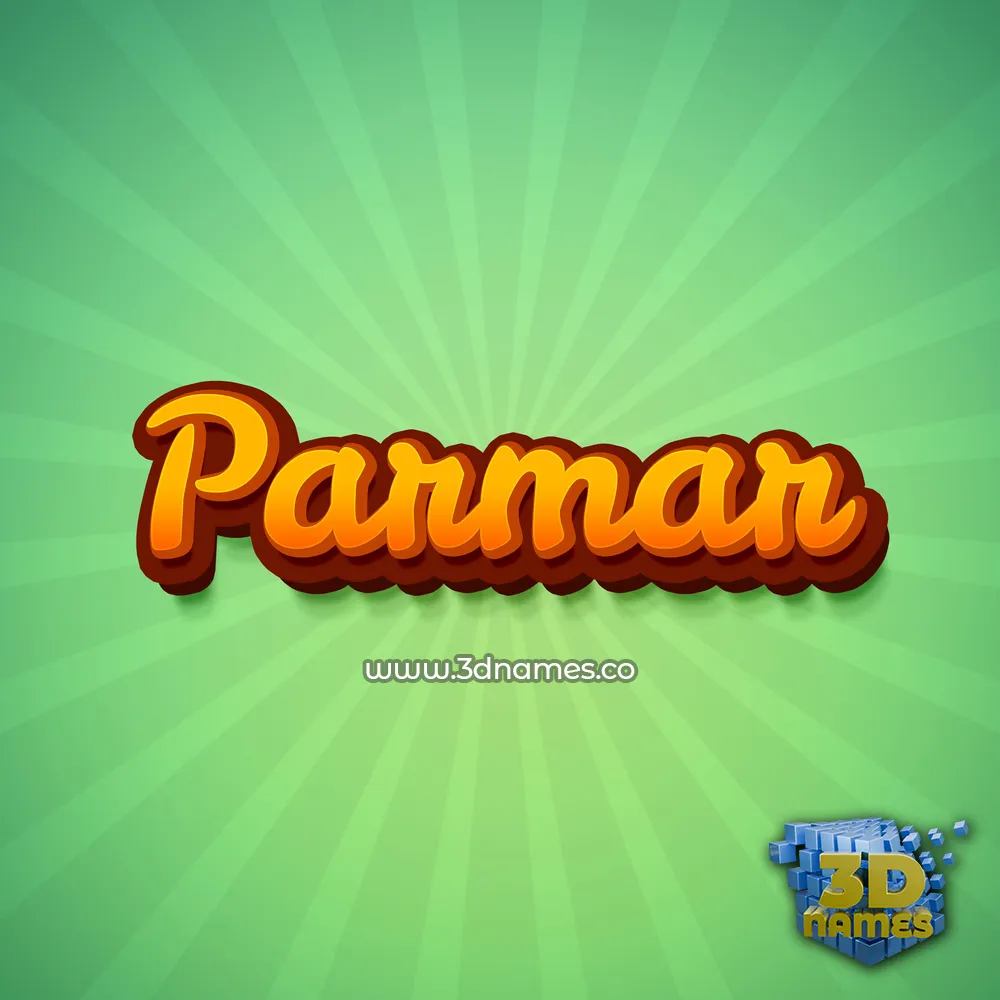 parmar in Green Rays style - 3D name wallpaper