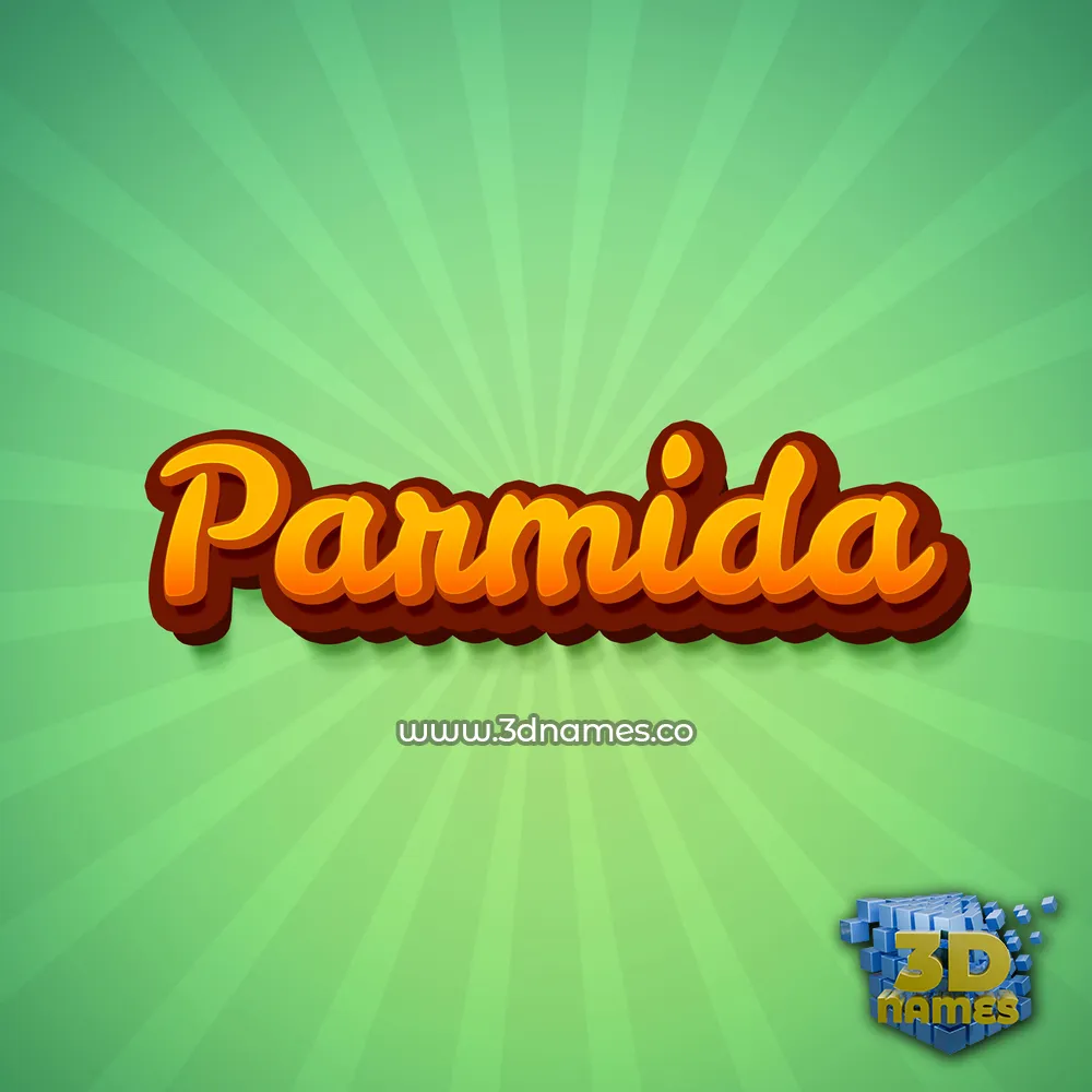 parmida in Green Rays style - 3D name wallpaper