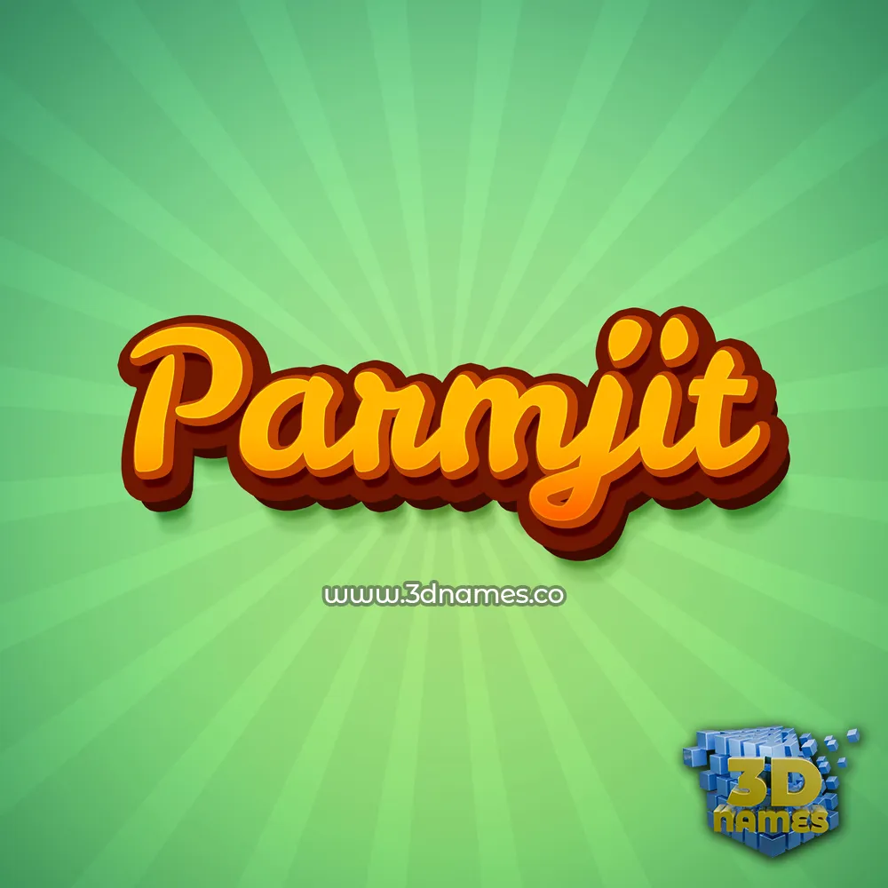 parmjit in Green Rays style - 3D name wallpaper