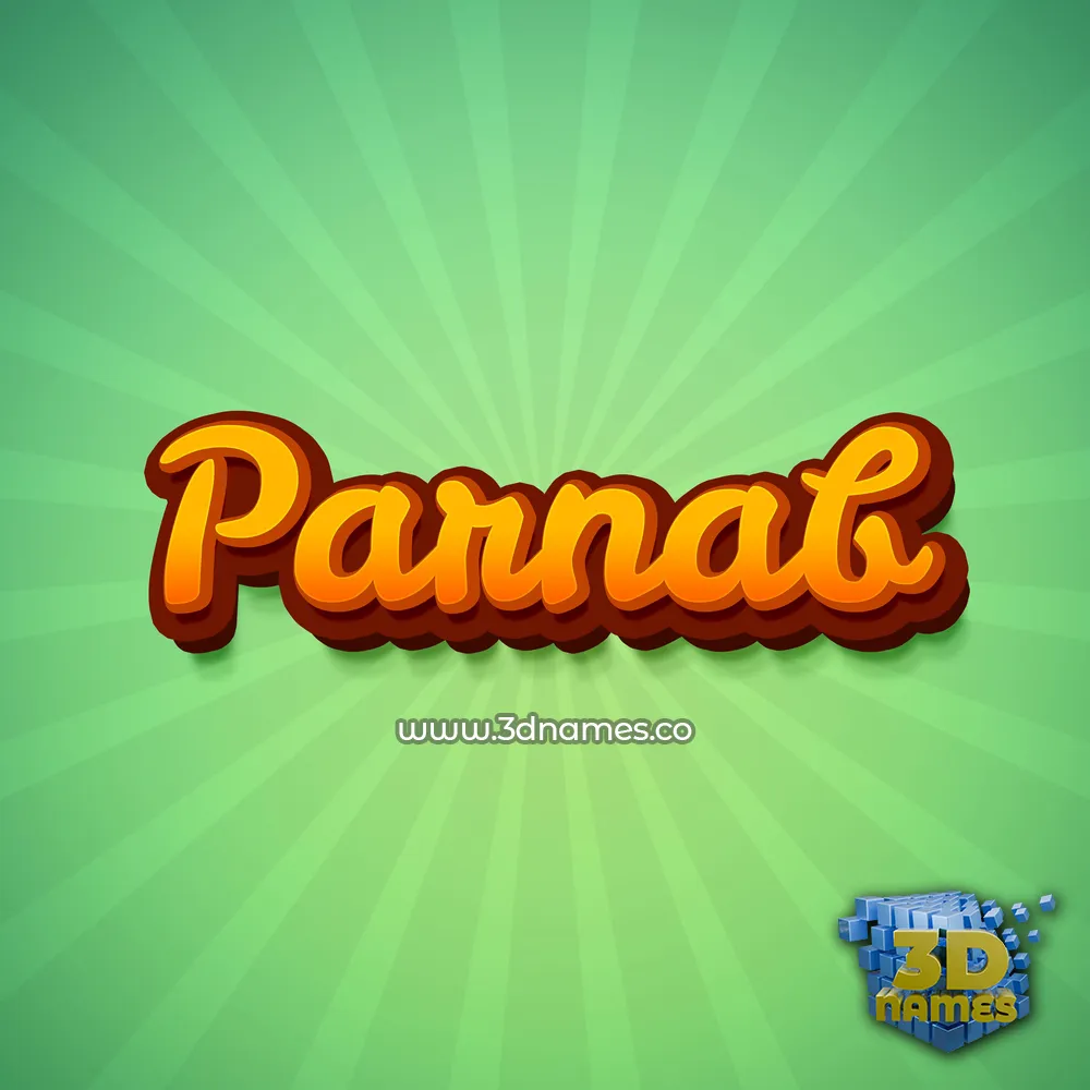 parnab in Green Rays style - 3D name wallpaper