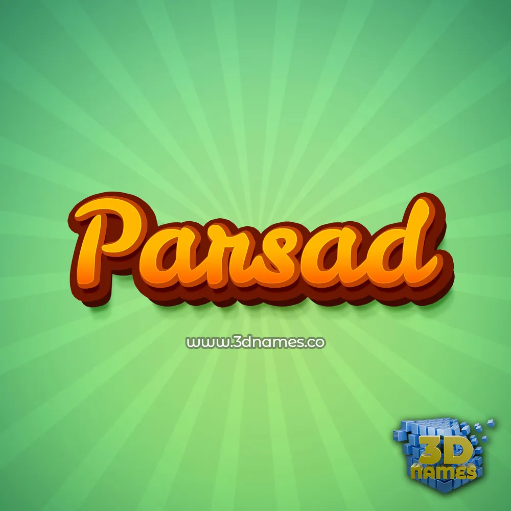 parsad in Green Rays style - 3D name wallpaper