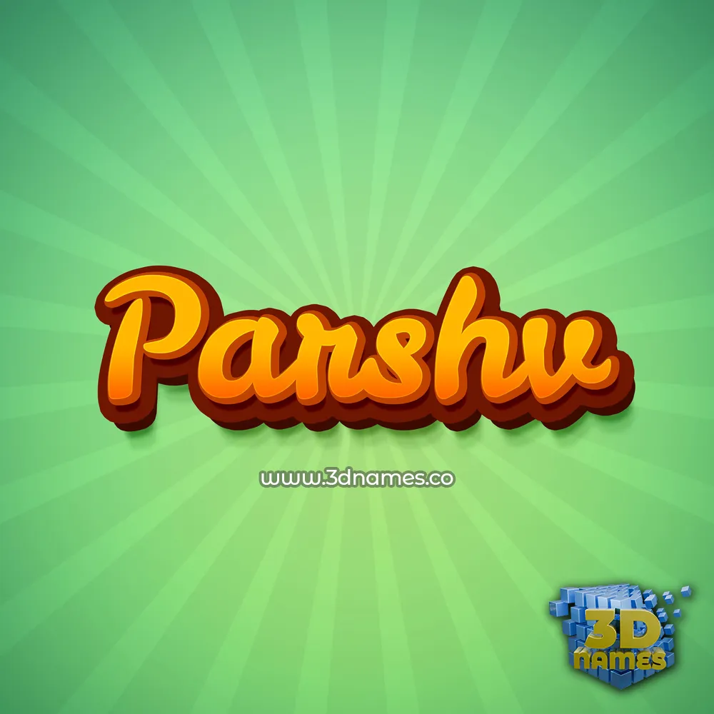parshv in Green Rays style - 3D name wallpaper