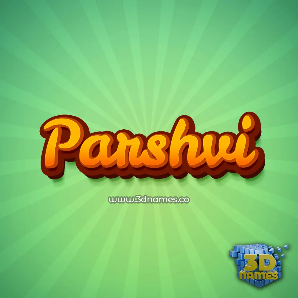 parshvi in Green Rays style - 3D name wallpaper