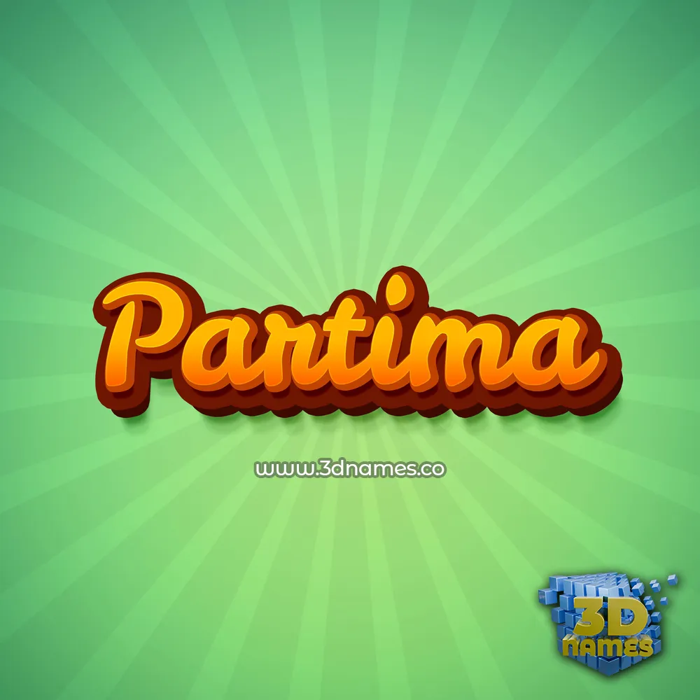 partima in Green Rays style - 3D name wallpaper