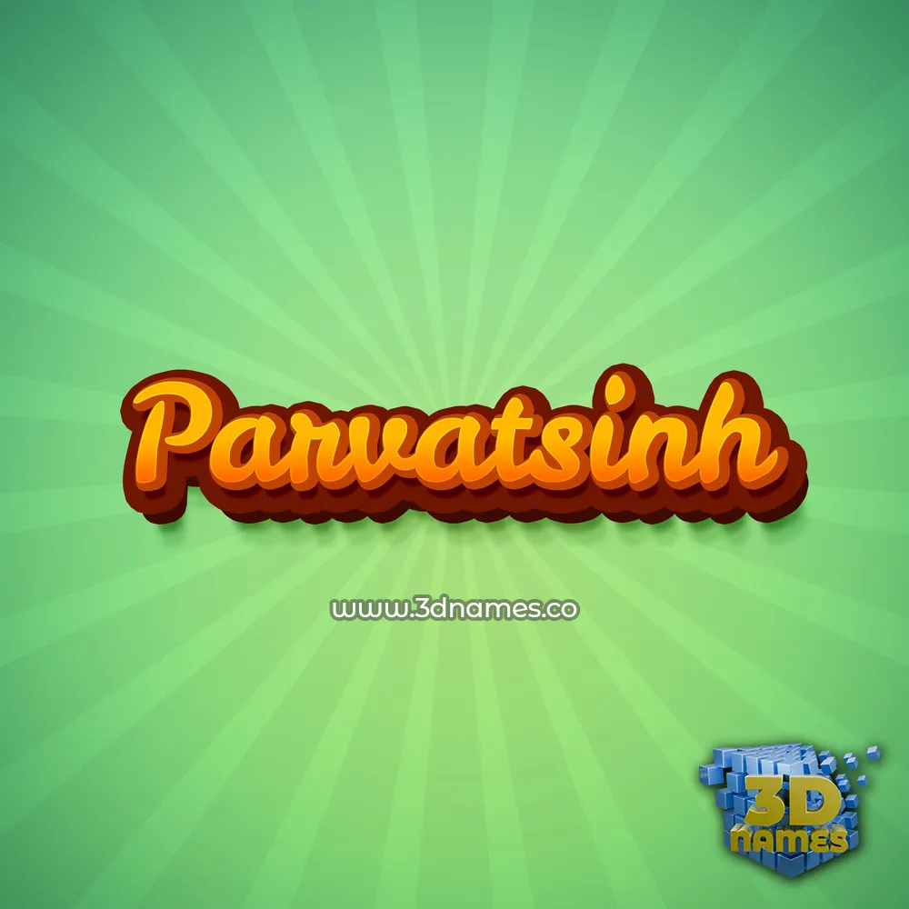 parvatsinh in Green Rays style - 3D name wallpaper