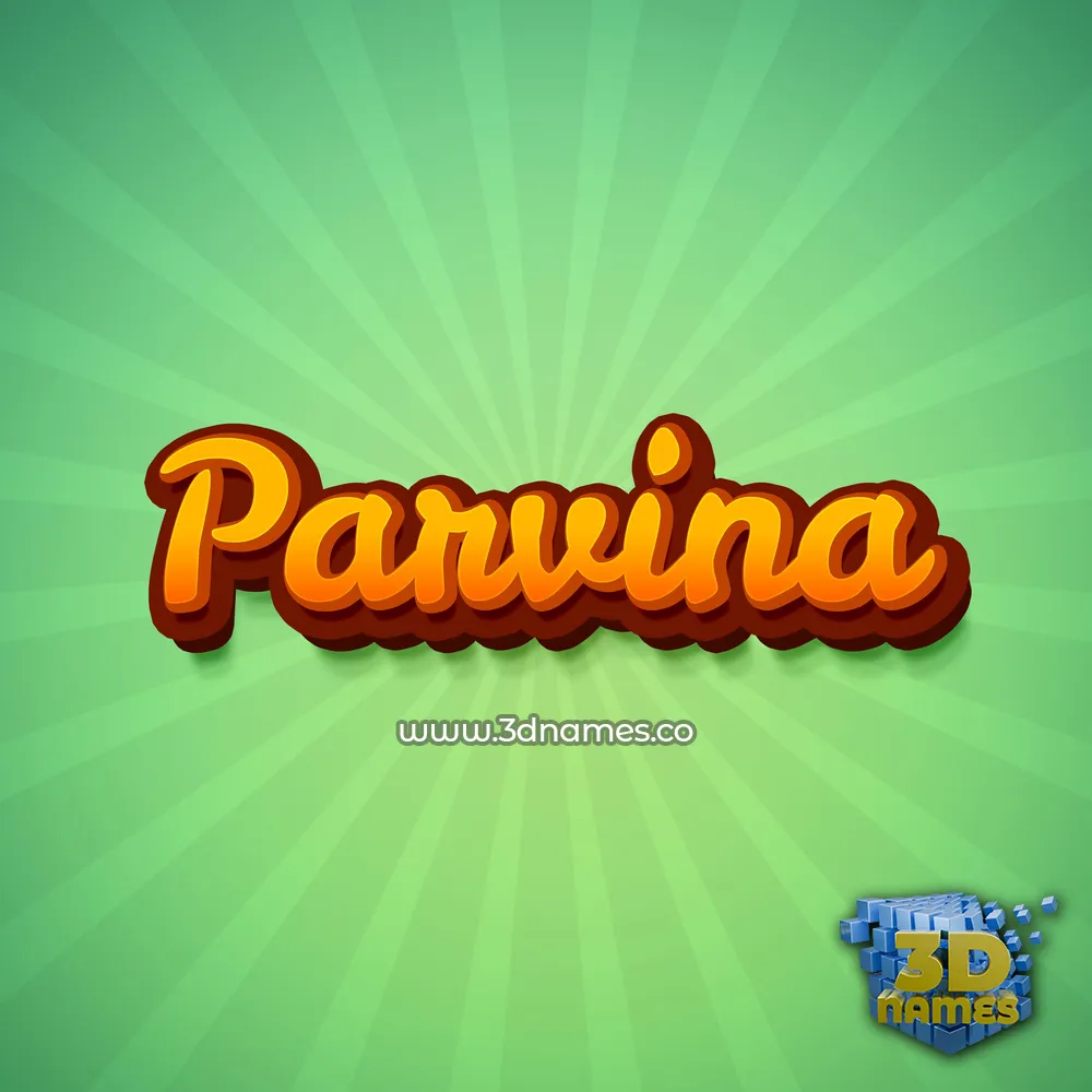 parvina in Green Rays style - 3D name wallpaper