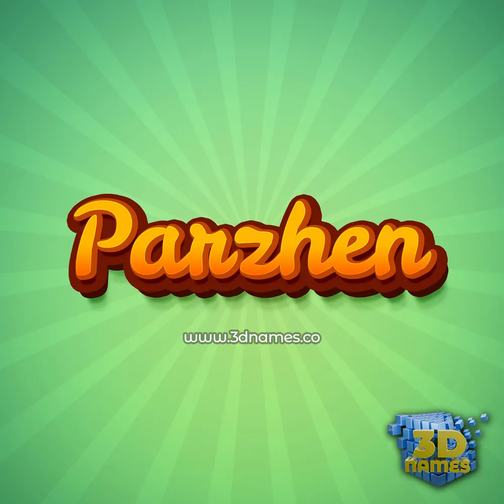 parzhen in Green Rays style - 3D name wallpaper