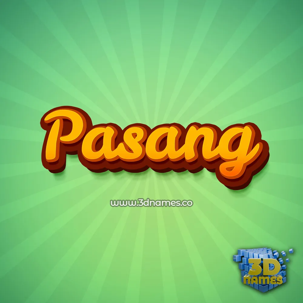 pasang in Green Rays style - 3D name wallpaper