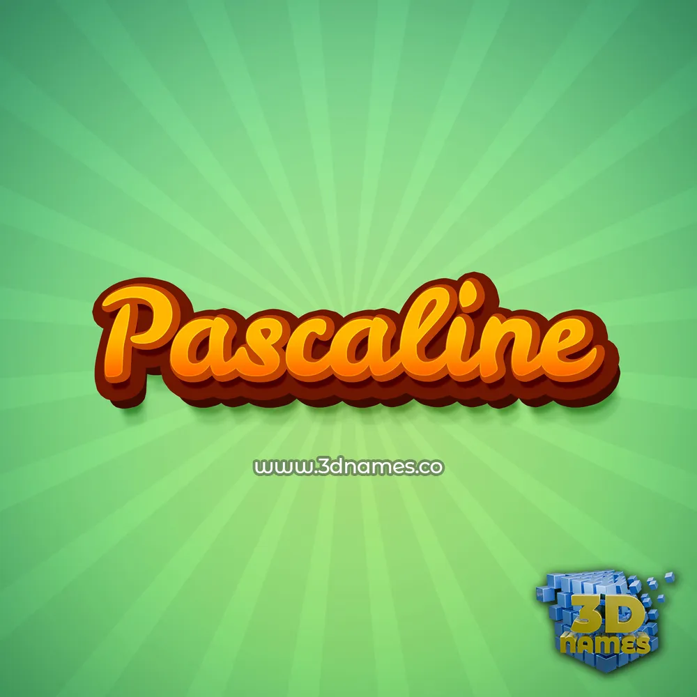 pascaline in Green Rays style - 3D name wallpaper