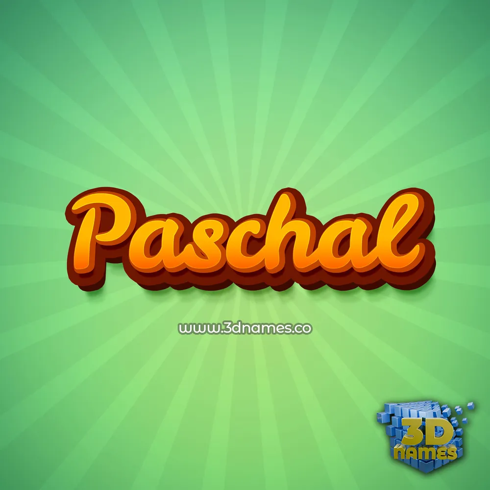 paschal in Green Rays style - 3D name wallpaper