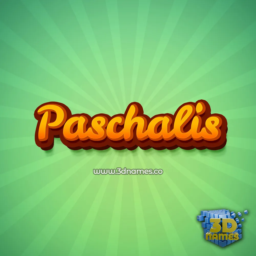 paschalis in Green Rays style - 3D name wallpaper