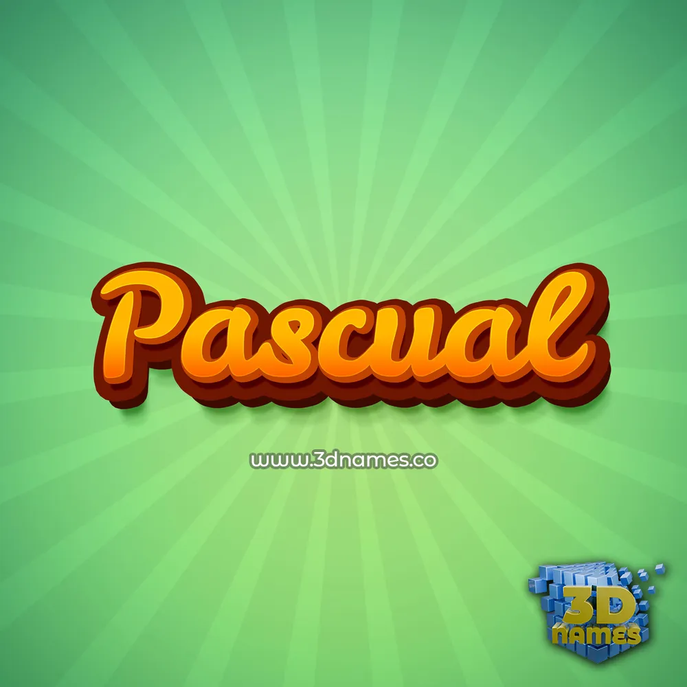 pascual in Green Rays style - 3D name wallpaper