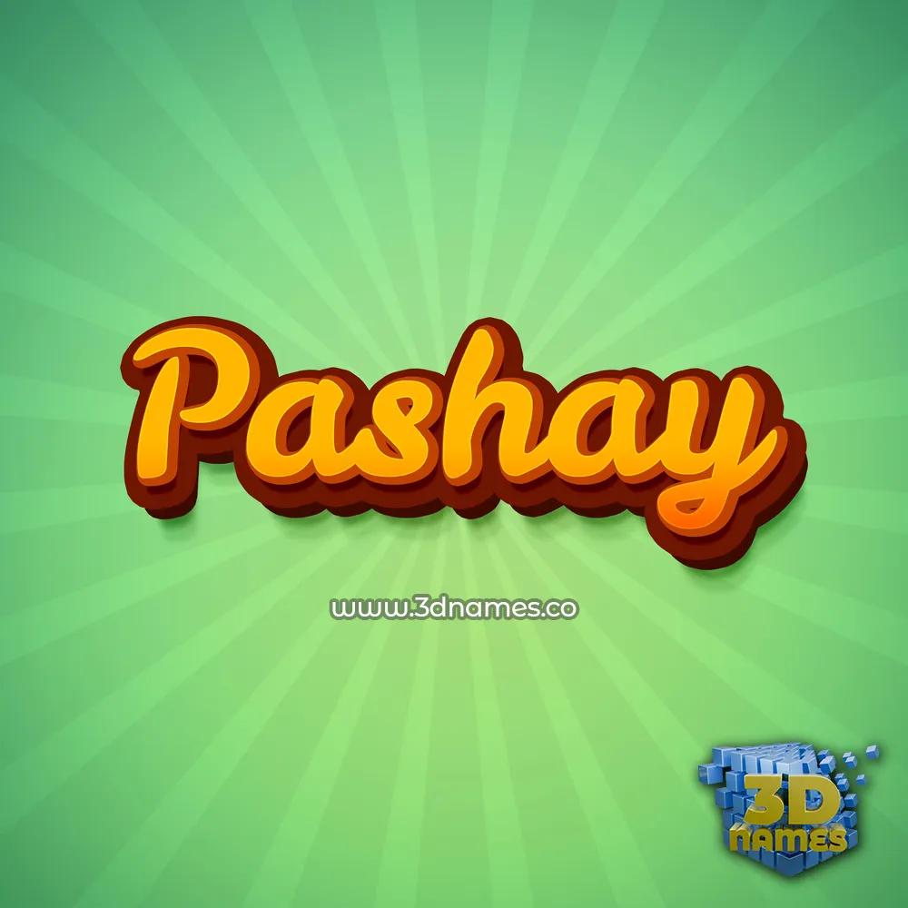 pashay in Green Rays style - 3D name wallpaper