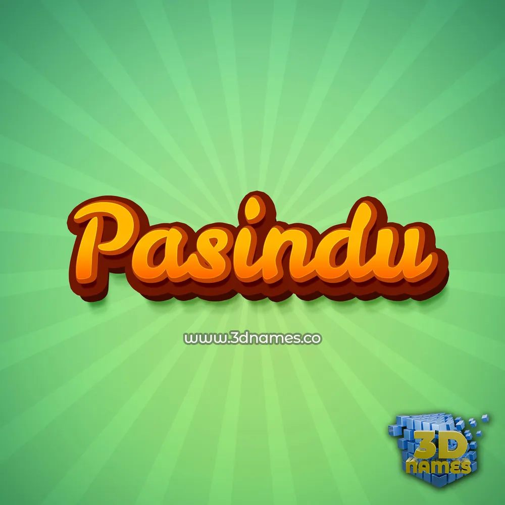 pasindu in Green Rays style - 3D name wallpaper