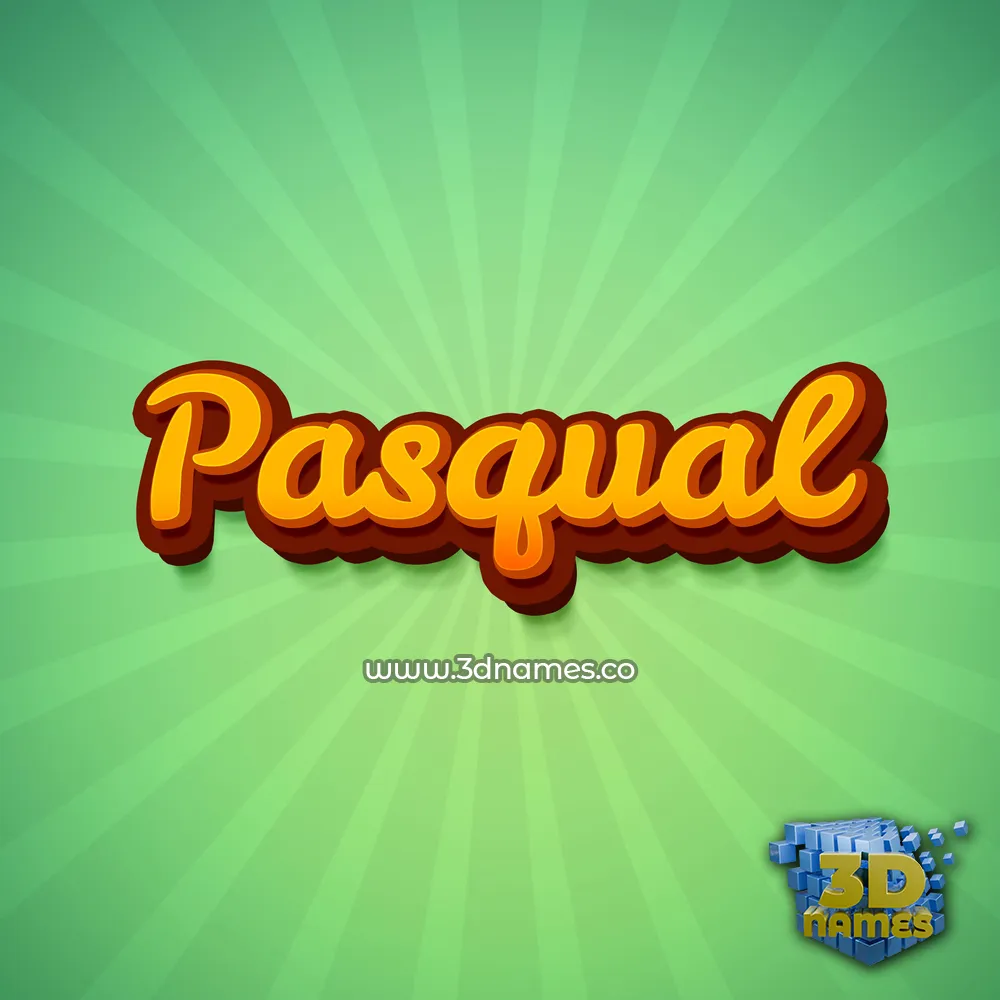 pasqual in Green Rays style - 3D name wallpaper