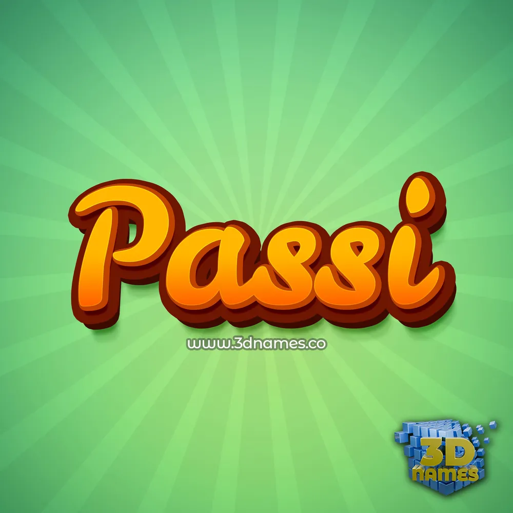 passi in Green Rays style - 3D name wallpaper