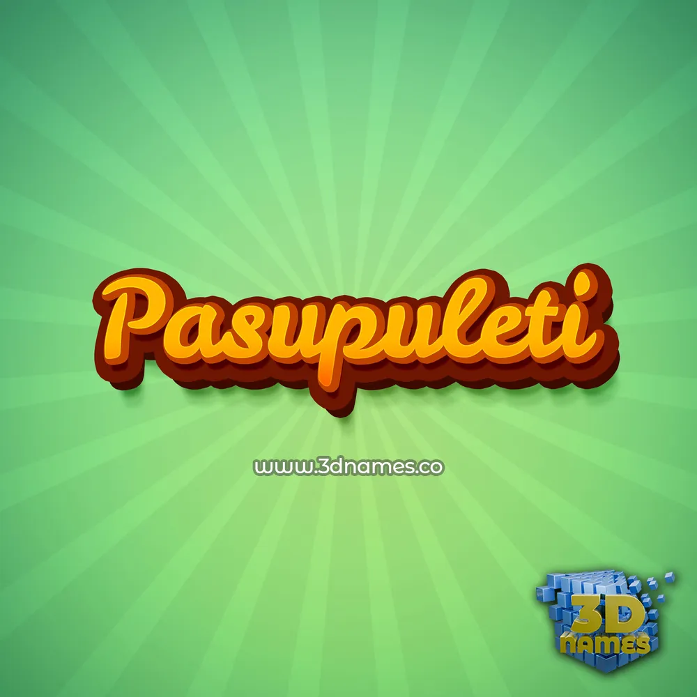pasupuleti in Green Rays style - 3D name wallpaper
