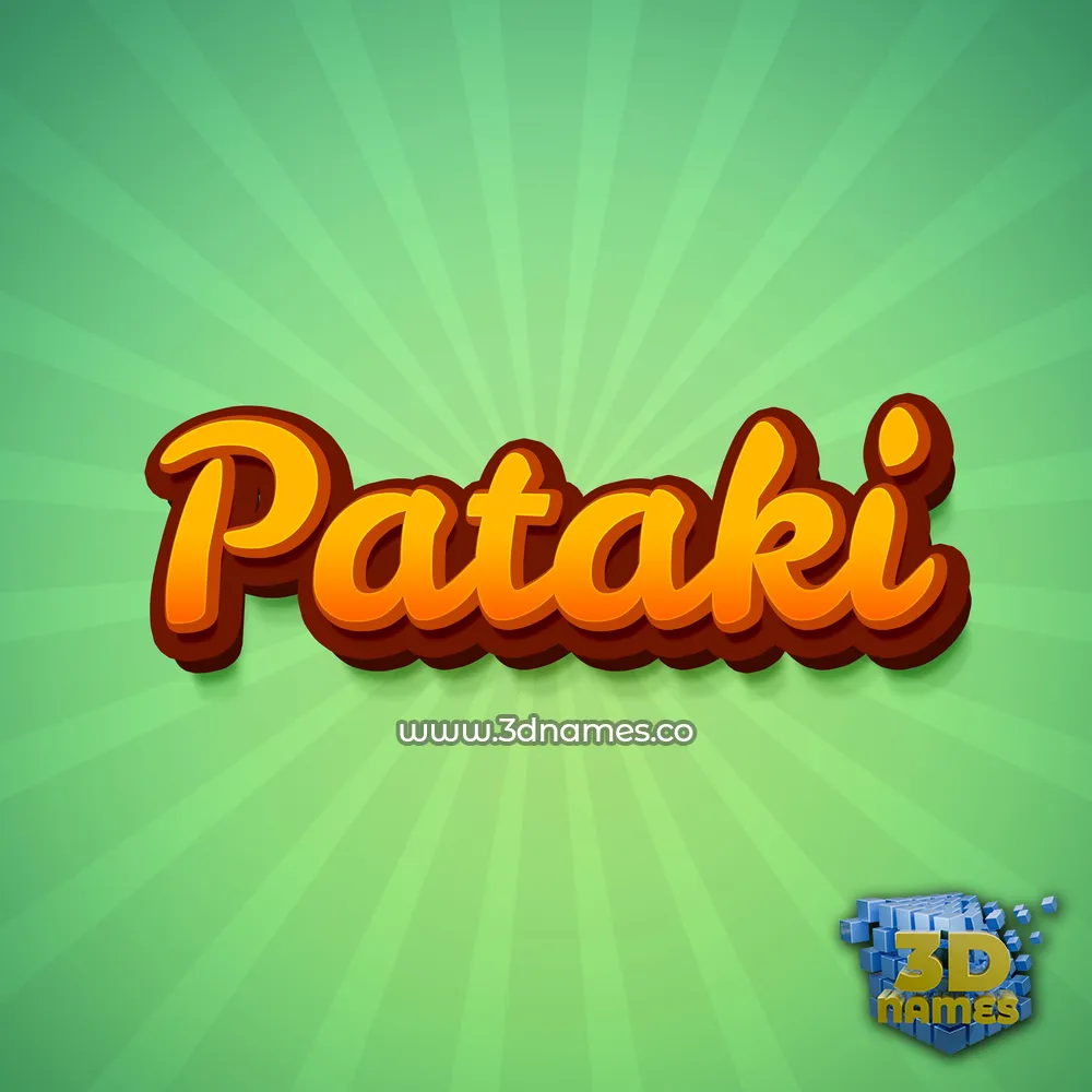 pataki in Green Rays style - 3D name wallpaper