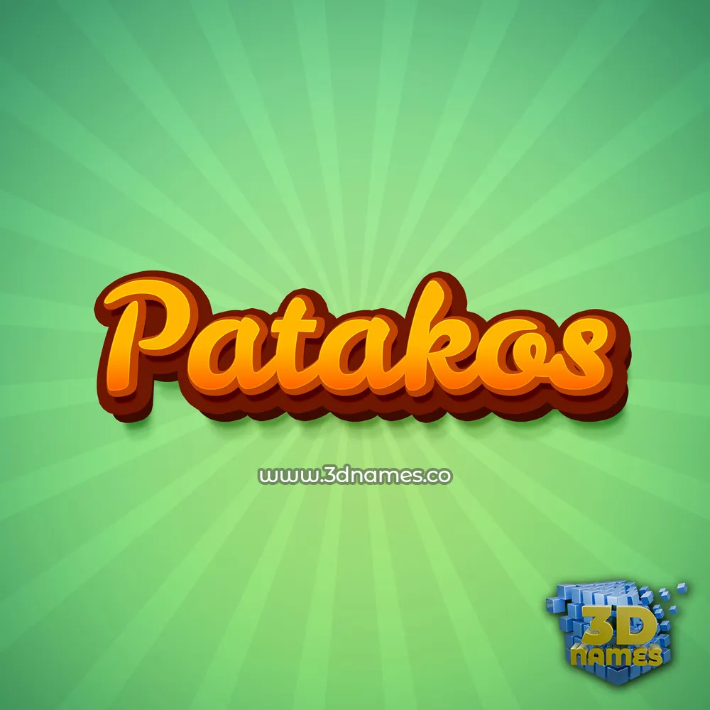 patakos in Green Rays style - 3D name wallpaper