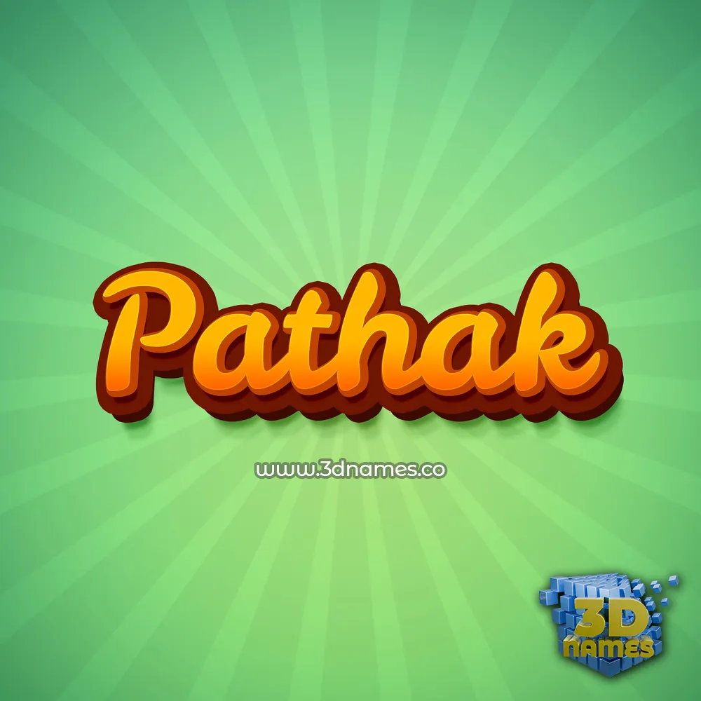 pathak in Green Rays style - 3D name wallpaper
