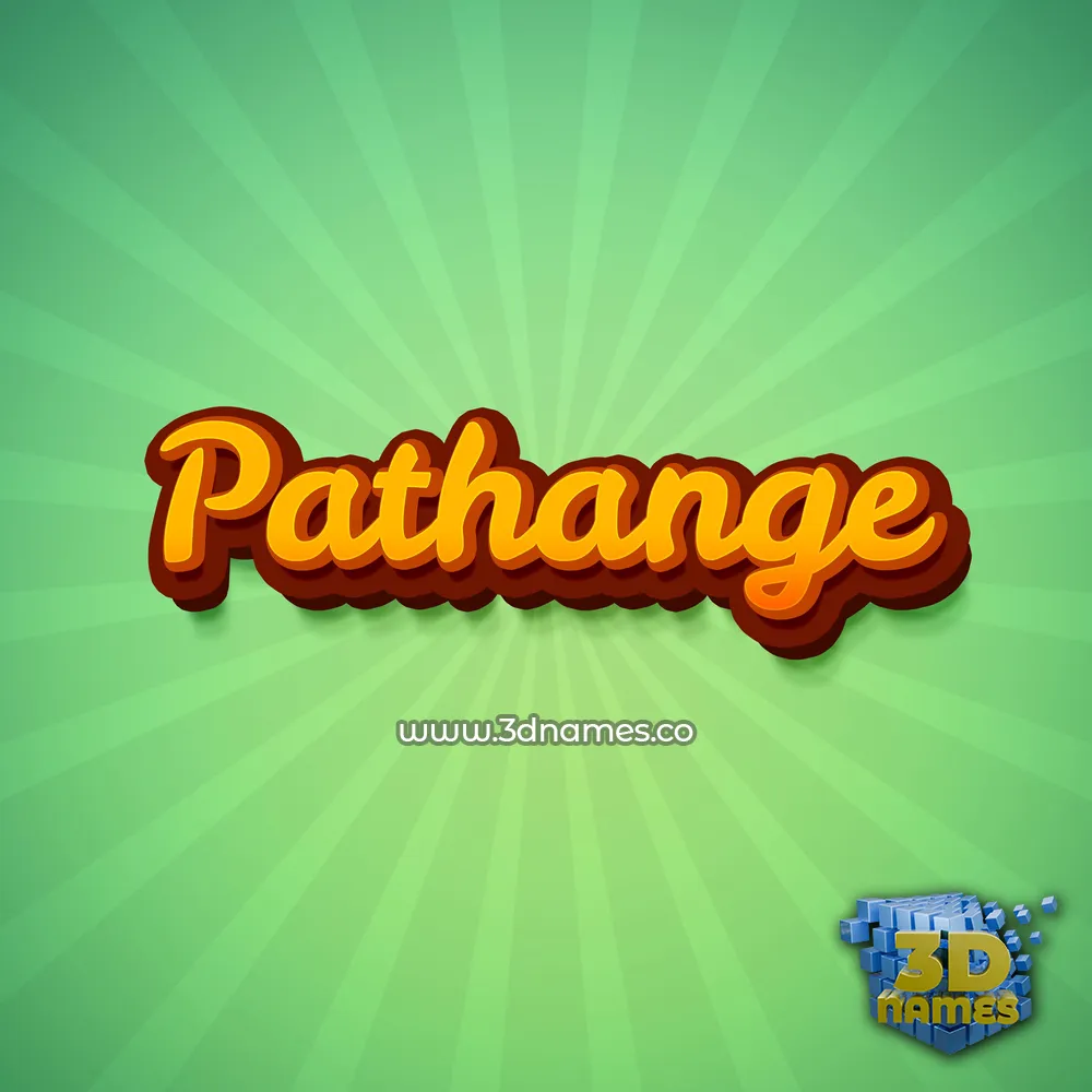 pathange in Green Rays style - 3D name wallpaper