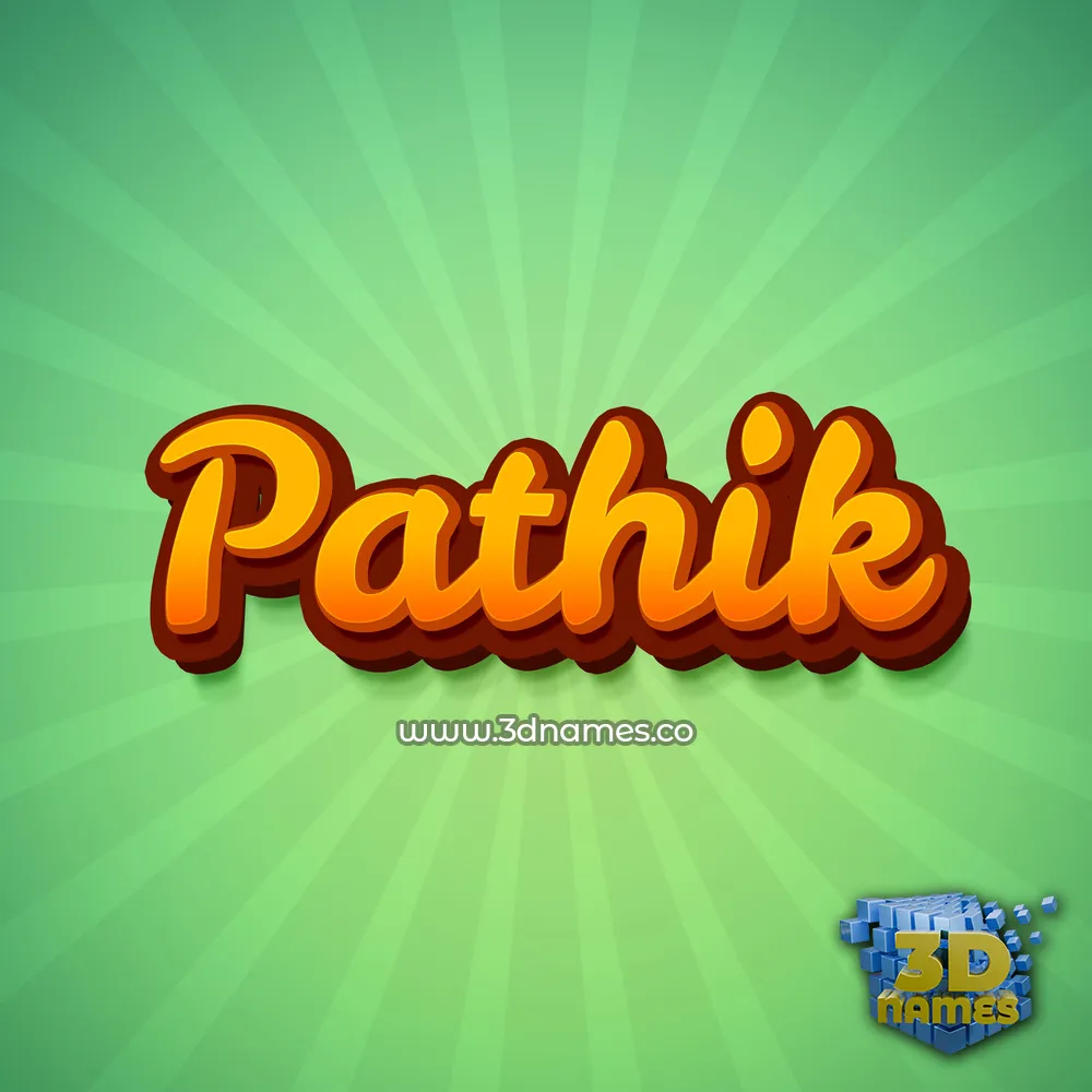 pathik in Green Rays style - 3D name wallpaper
