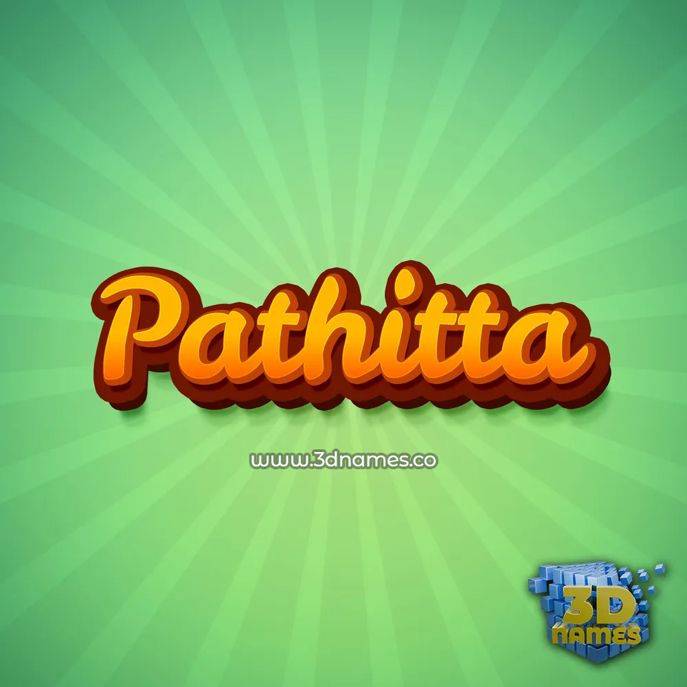 pathitta in Green Rays style - 3D name wallpaper