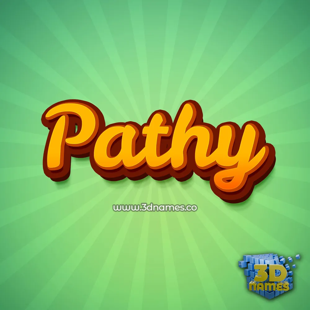pathy in Green Rays style - 3D name wallpaper