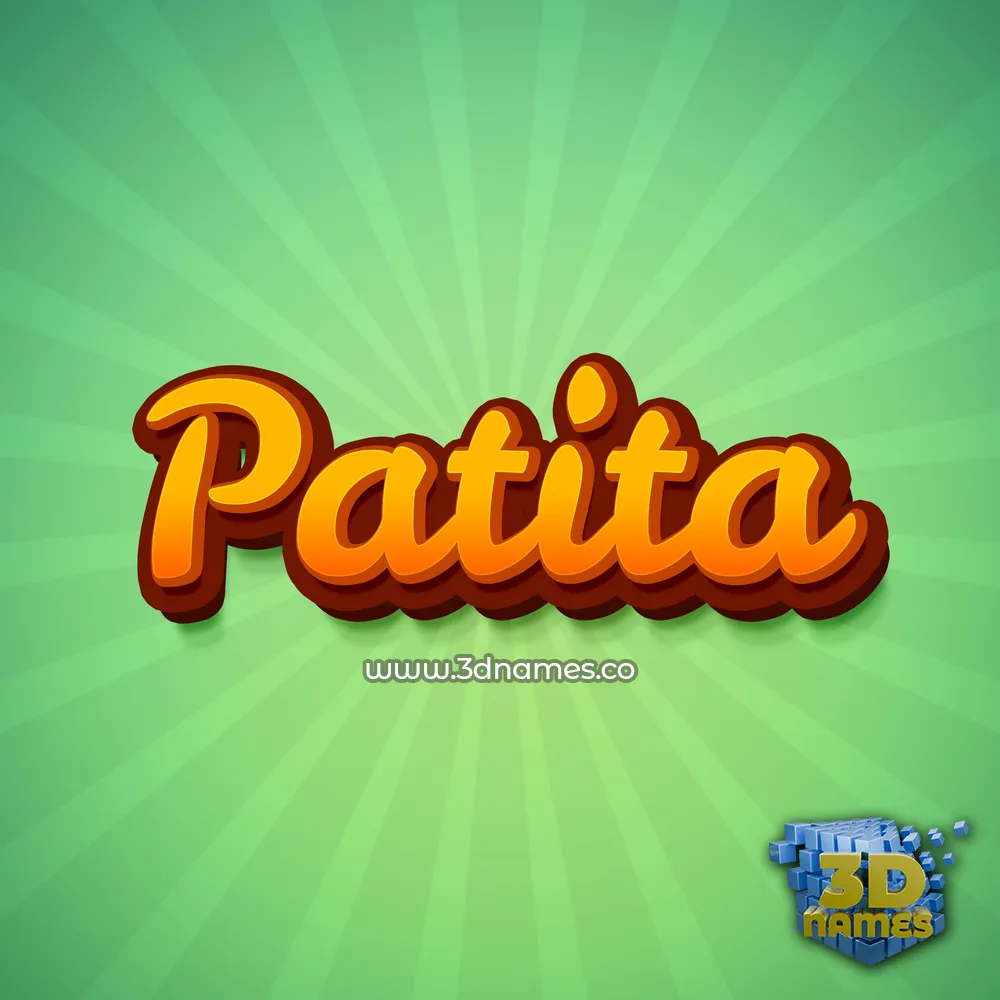 patita in Green Rays style - 3D name wallpaper