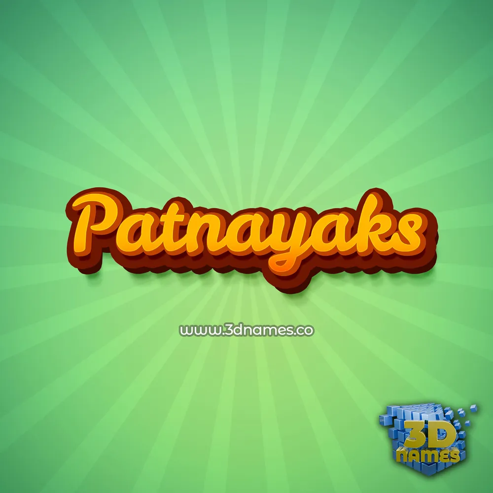patnayaks in Green Rays style - 3D name wallpaper
