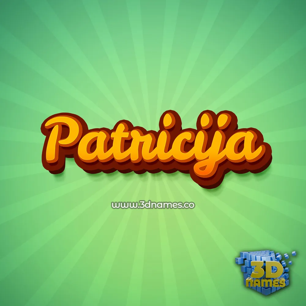 patricija in Green Rays style - 3D name wallpaper