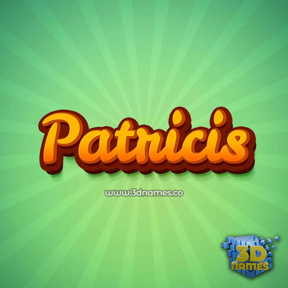 patricis in Green Rays style - 3D name wallpaper