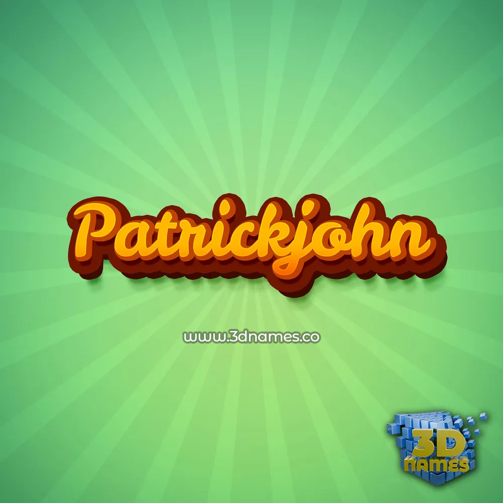 patrickjohn in Green Rays style - 3D name wallpaper