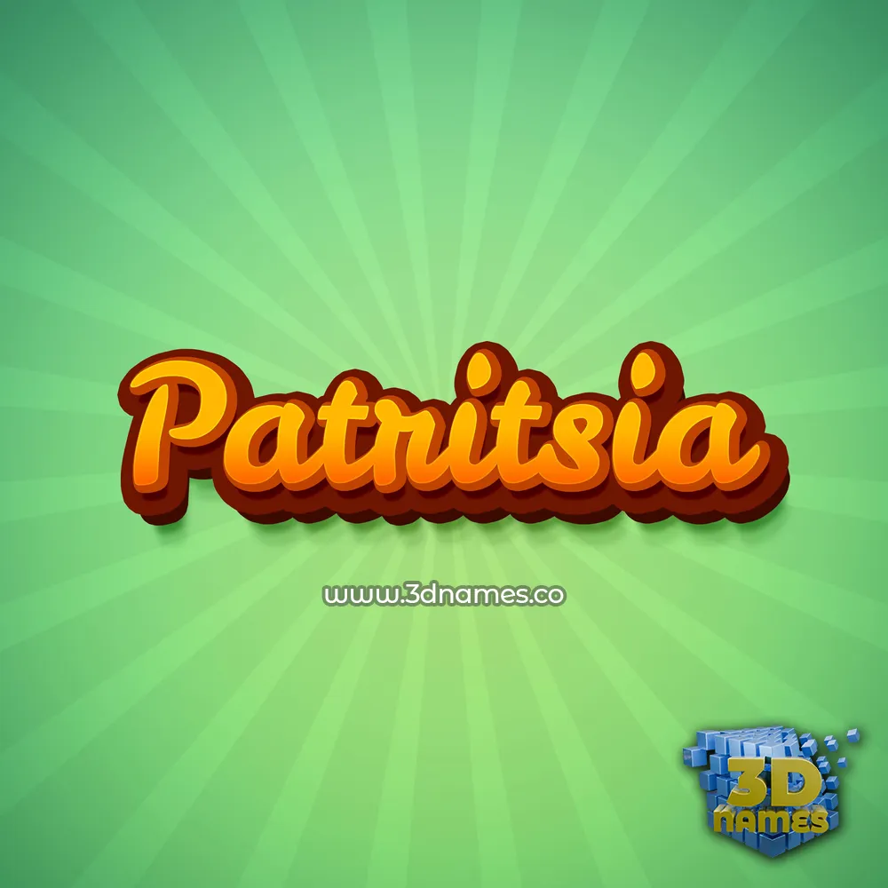 patritsia in Green Rays style - 3D name wallpaper