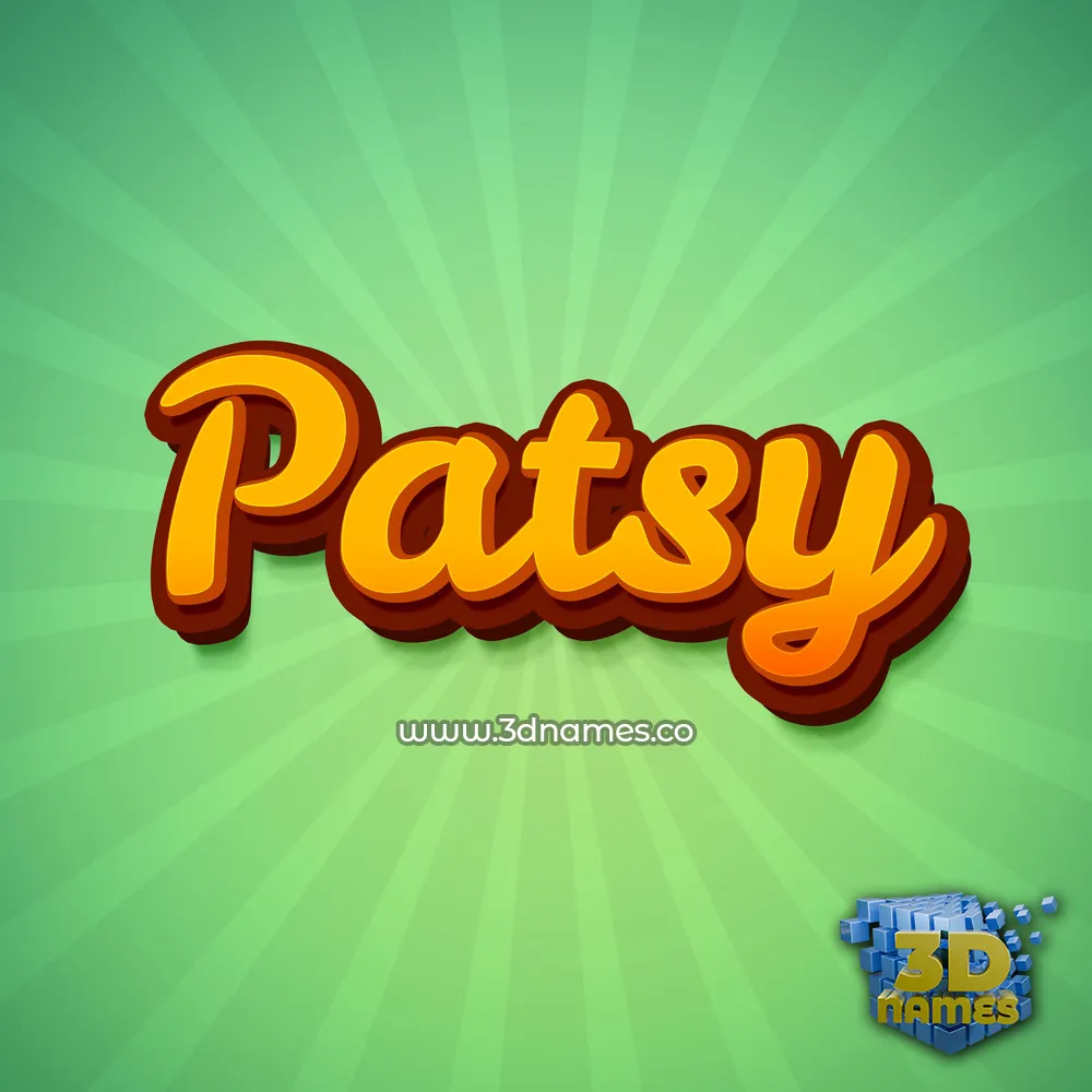 patsy in Green Rays style - 3D name wallpaper