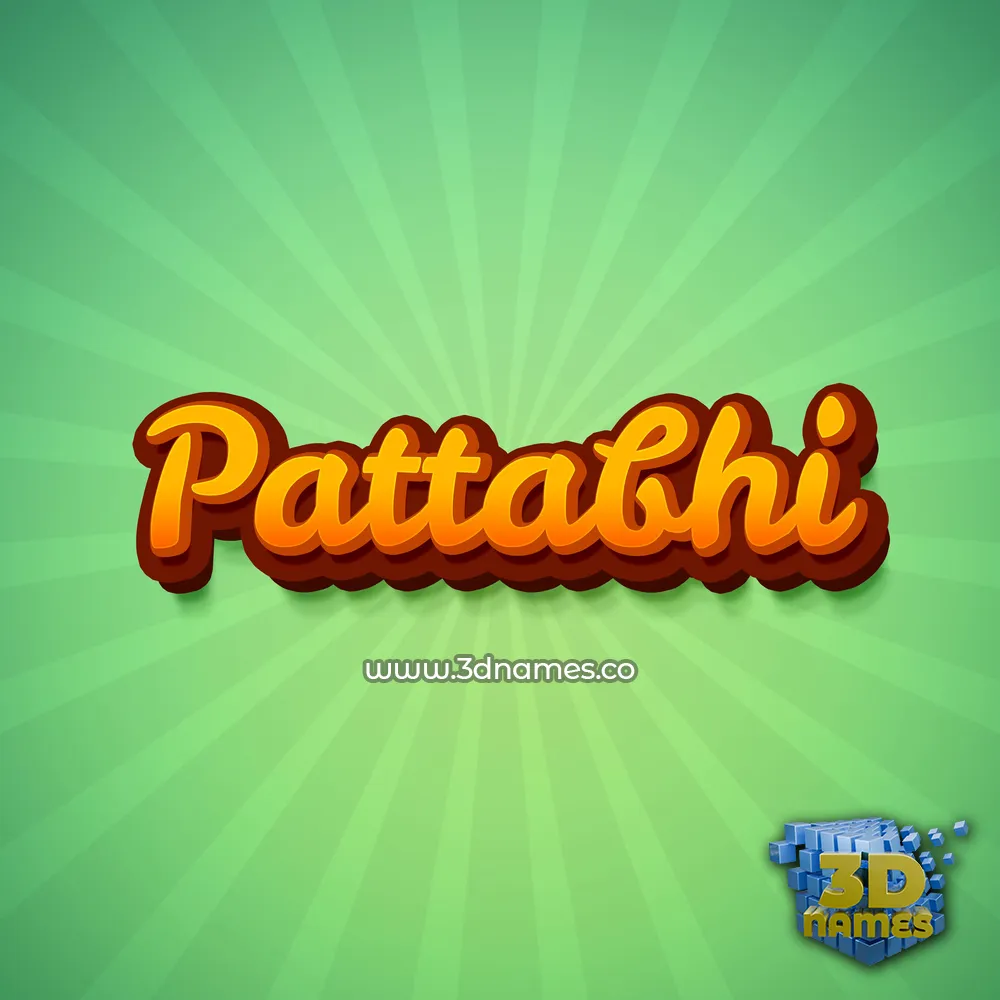pattabhi in Green Rays style - 3D name wallpaper