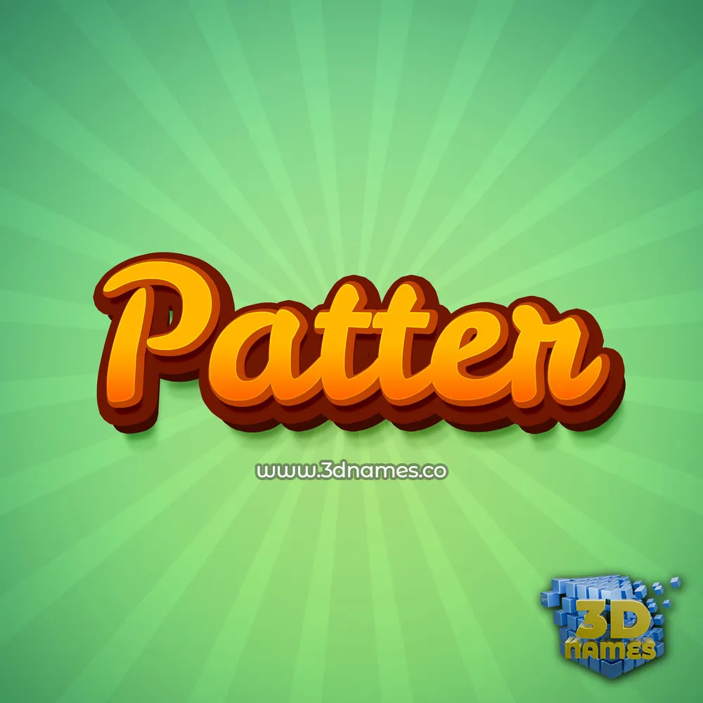 patter in Green Rays style - 3D name wallpaper