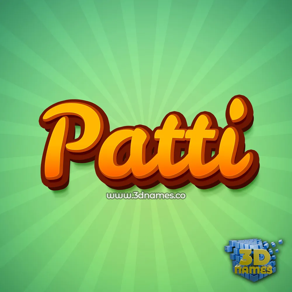 patti in Green Rays style - 3D name wallpaper