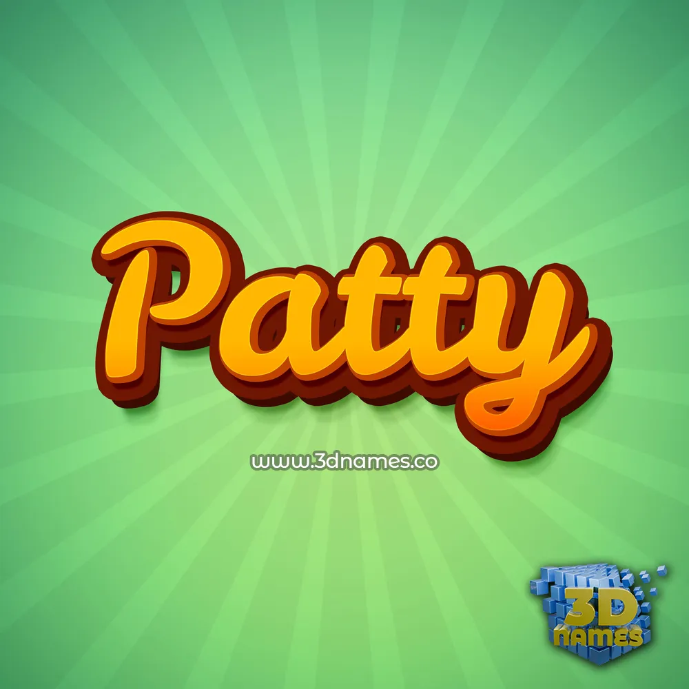 patty in Green Rays style - 3D name wallpaper