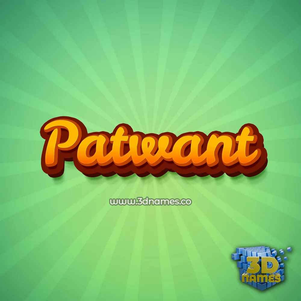 patwant in Green Rays style - 3D name wallpaper
